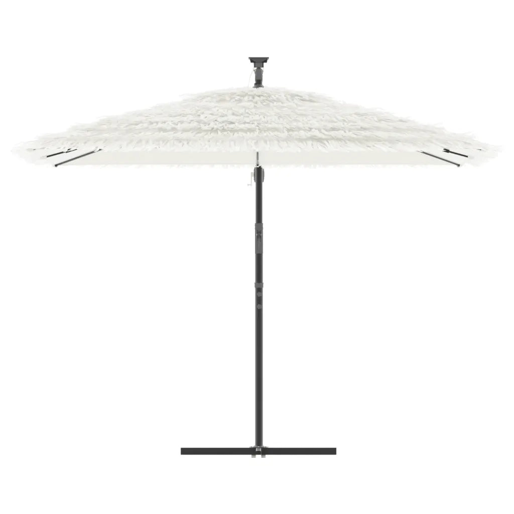 Ombrellone Giardino-Ombrello da Balcone con Palo in Acciaio Bianco 290x290x238 cm