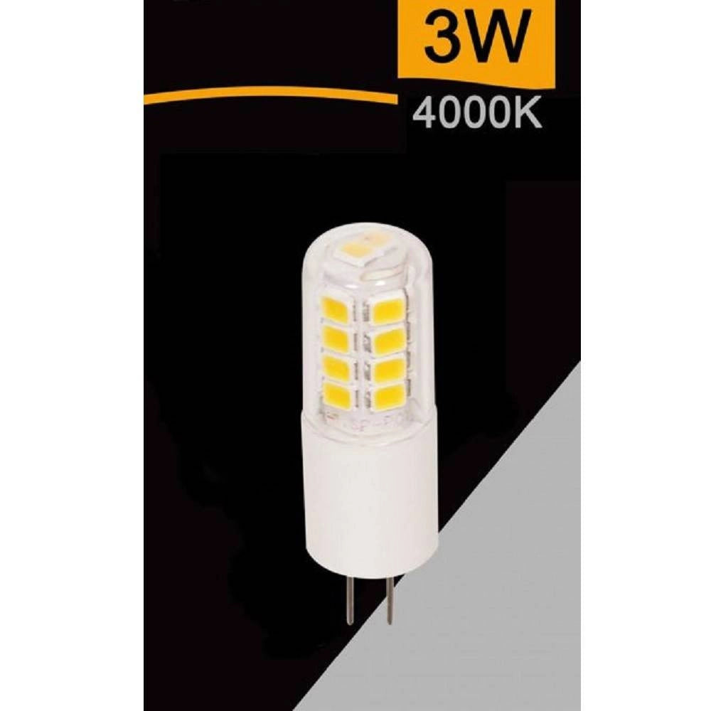 Trade Shop - Lampadina Led G4 Ac/dc 12v 3 Watt 360 Lm Luce 6500k 3000k 4000k Spardc-g4-3w-002 - -bianco Naturale      -