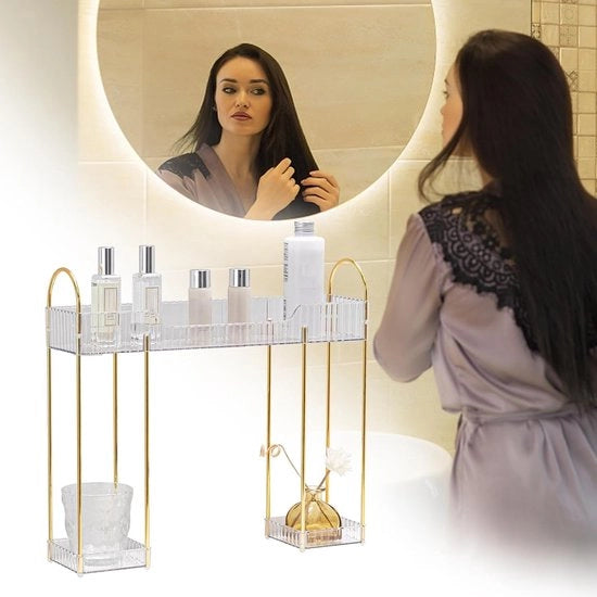 Organizzatore per la stanza da bagno, tavolo per la doccia, organizzatore per la stanza da bagno, tavolo per la doccia, organizzatore, schede per la stanza da bagno, organizzatore sopra il rubinetto, per la cucina, la stanza da bagno, trasparente
