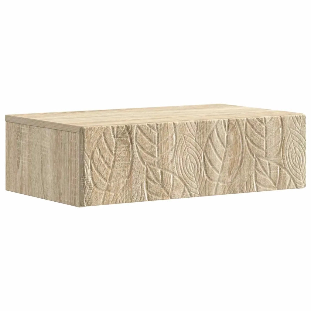 Tavolino da Parete Laterale Rovere Sonoma 59 x 34,5 x 17 cm
