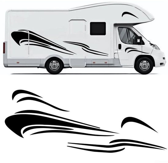 Sticker per Camper - Alta Qualità - Sticker per Auto - Decalcomanie Decorative - Idrorepellente - Vinile - Utilizzo Universale - Decalcomania per Auto
