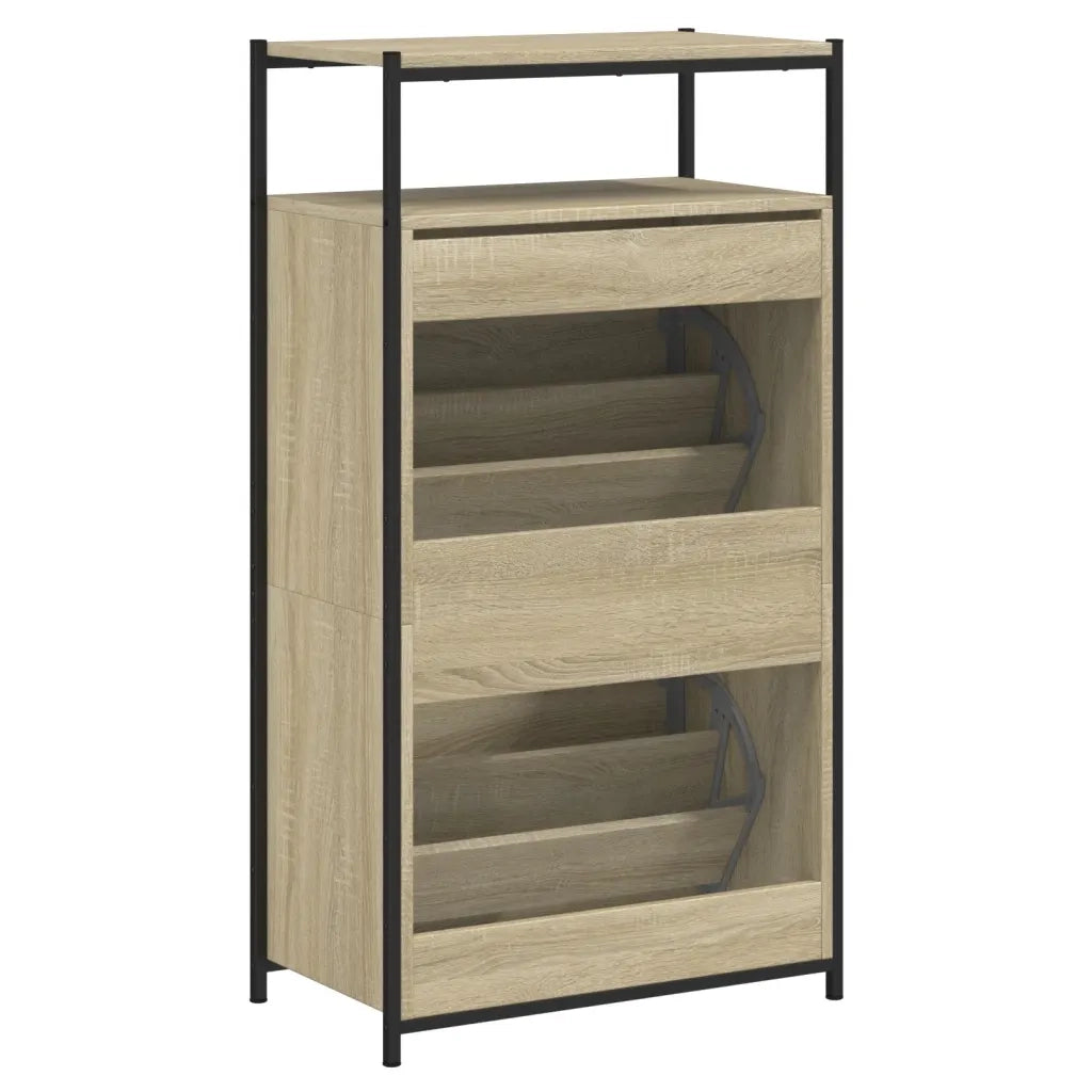 Scarpiera Rovere Sonoma 60x34x112 cm in Legno Multistrato 840030