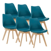 Set di 6 sedie da pranzo in similpelle color faggio turchese 03_0006784