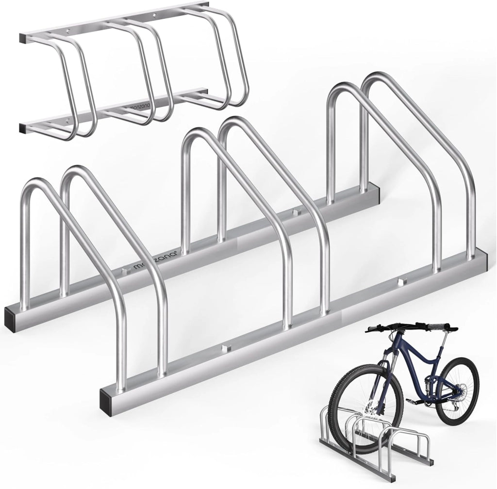 ® Rastrelliera per Biciclette 6 Posti per Pneumatici 35-60 mm Porta Bici Posteggio per Bicicletta