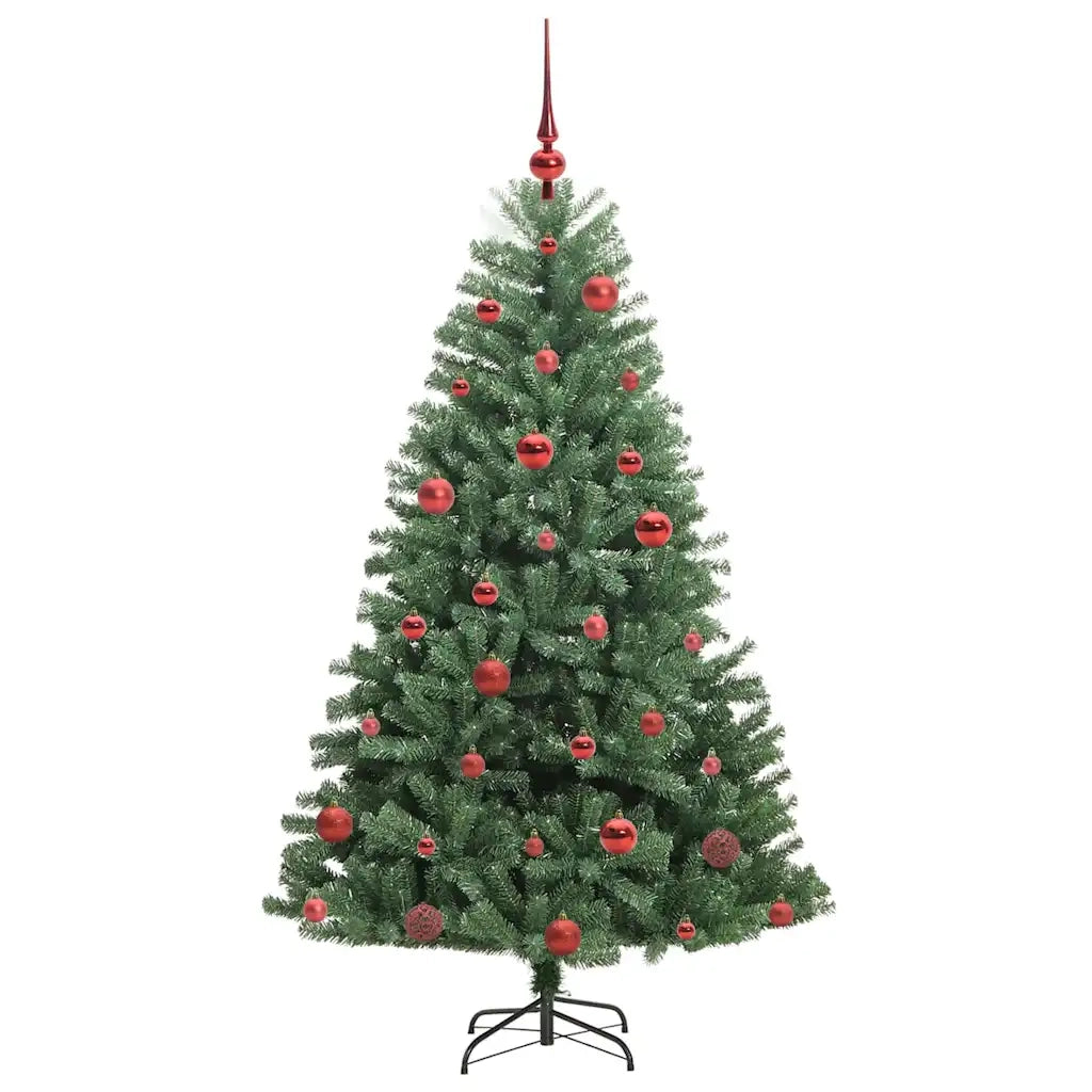 Albero di Natale | Decorazioni natalizie Artificiale con Rami Pieghevoli Verde 150 cm