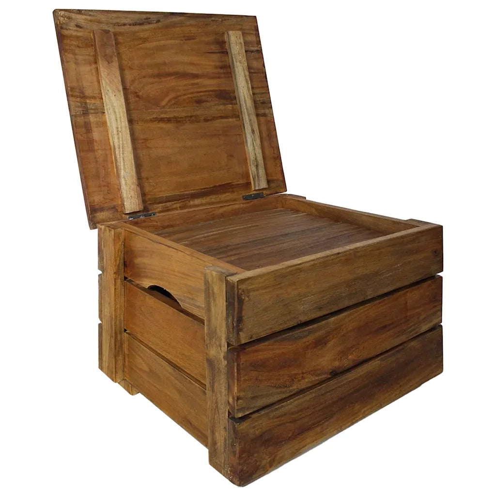 Set di Casse Portaoggetti 2 pz in Legno Massello di Mogano CFW4150093