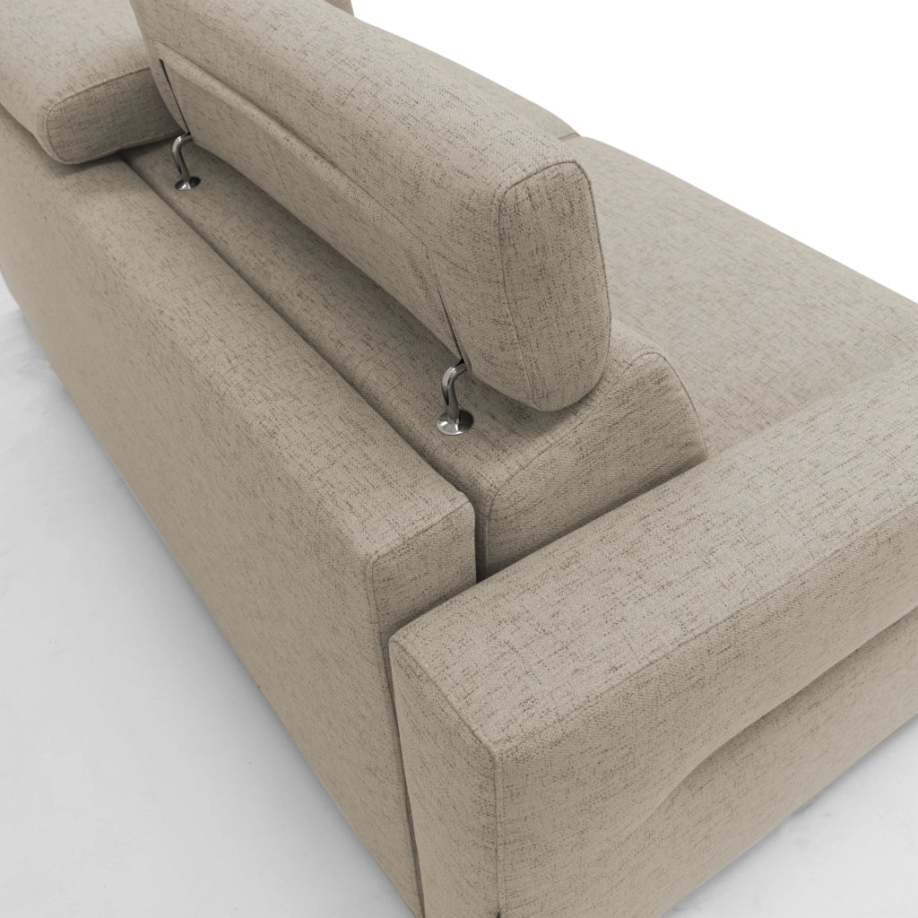 Avalon Divano letto con materasso H18 180 cm (mat. 120x197 cm) beige