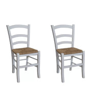 Set 2 sedie campagnola legno/paglia laccata minimo ordine 2 pezzi (1007) - Mobili 2G