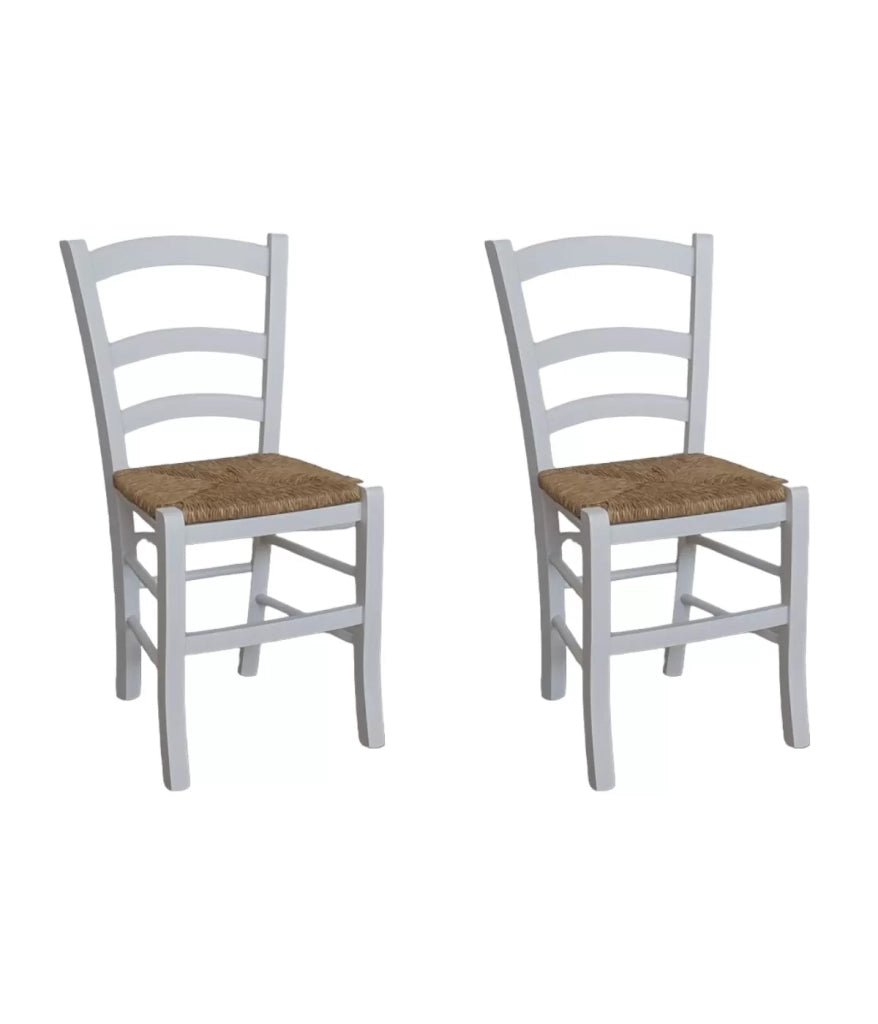 Set 2 sedie campagnola legno/paglia laccata minimo ordine 2 pezzi (1007) - Mobili 2G