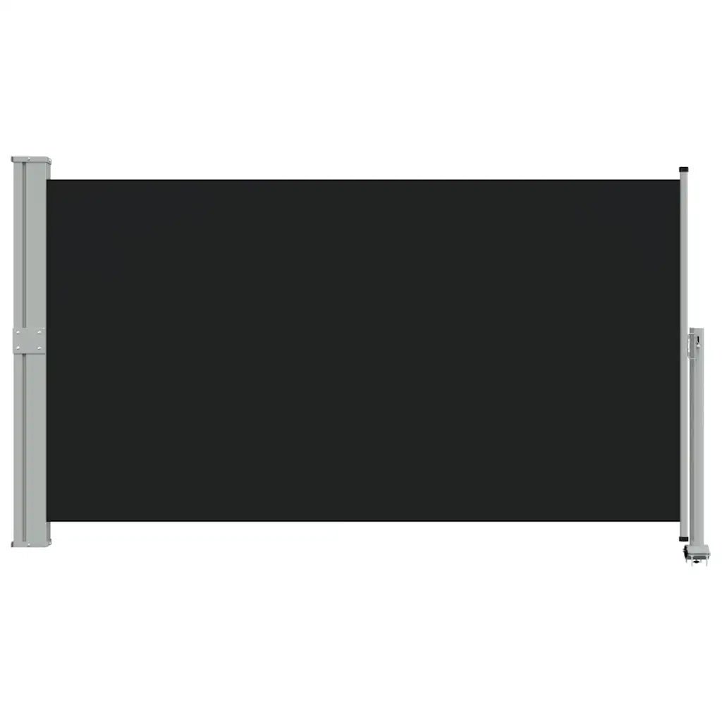 Tenda da Sole Laterale Retrattile 140 x 300 cm Nera 45190