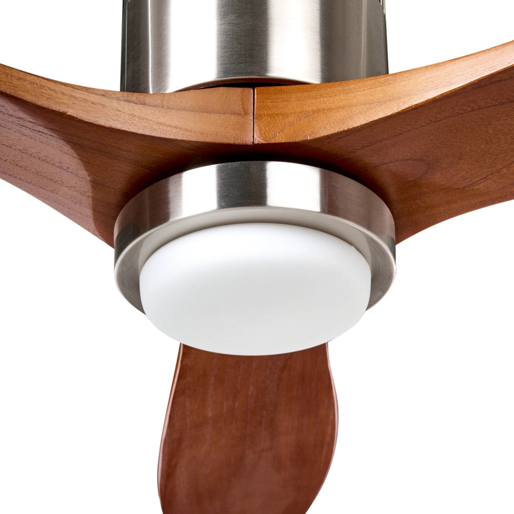 Ventilatore da soffitto con telecomando in legno marrone Moderno soggiorno scandinavo