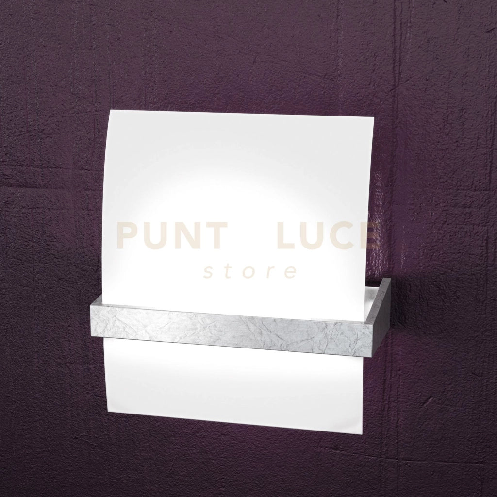WOOD APPLIQUE MEDIA 1 LUCE FOGLIA ARGENTO 1019-AM-FA