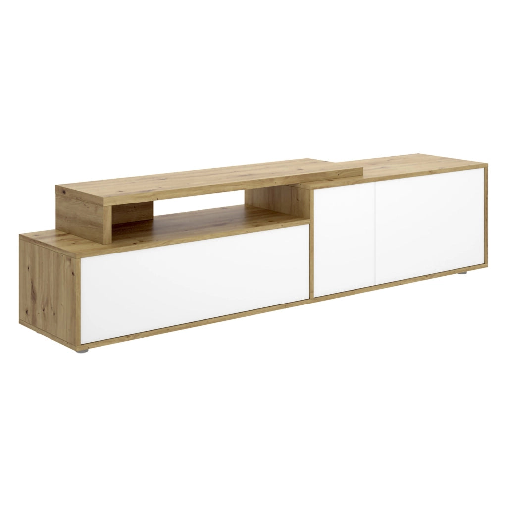 Benton, Mobile Porta tv Modulabile, 40x185x47h cm Bianco