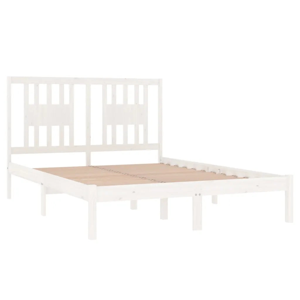 Giroletto Bianco in Legno Massello di Pino 140x190 cm 3104044