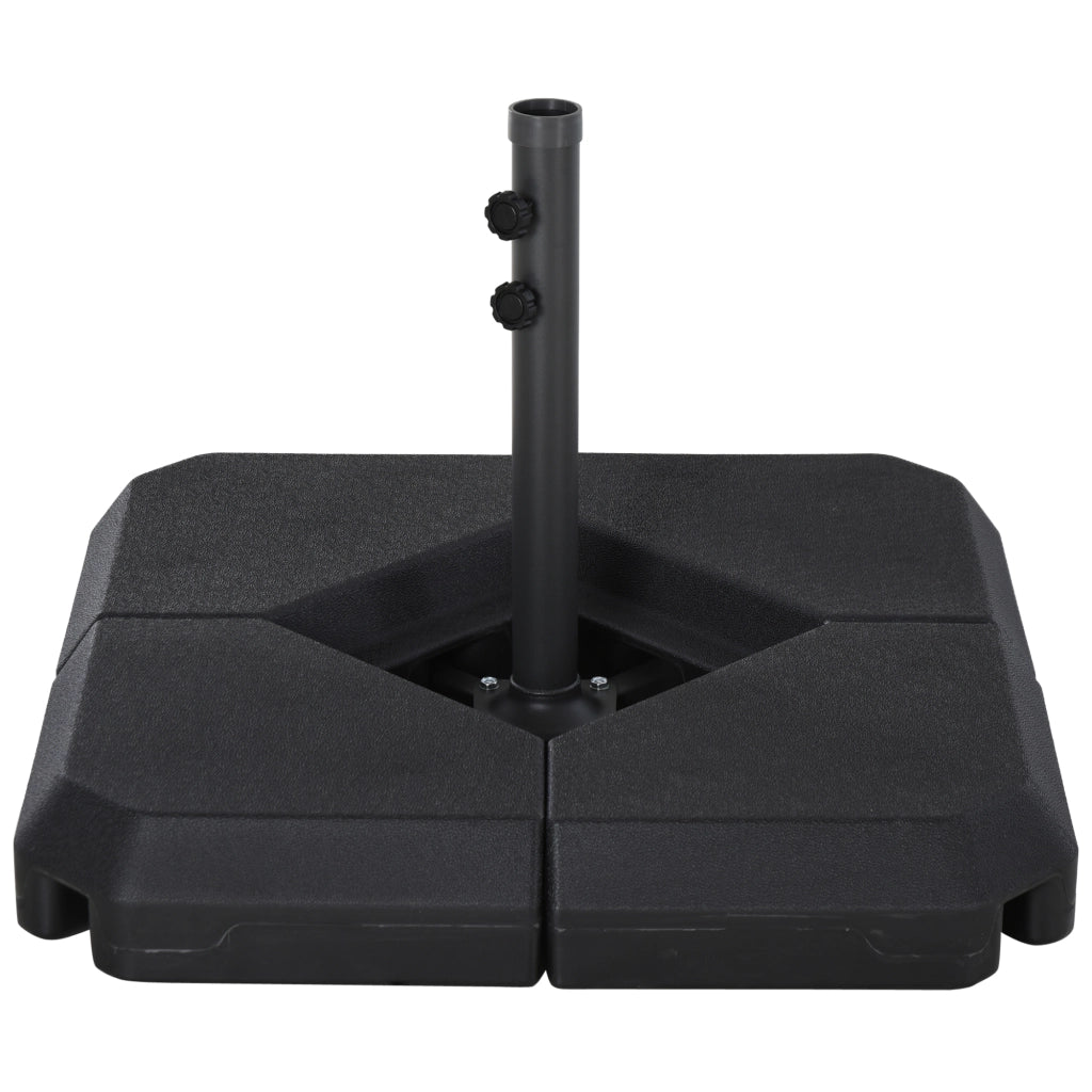 Base per Ombrellone con Pesi Riempiibili ¨C zephmum ¨C Nero 80x80x56 cm