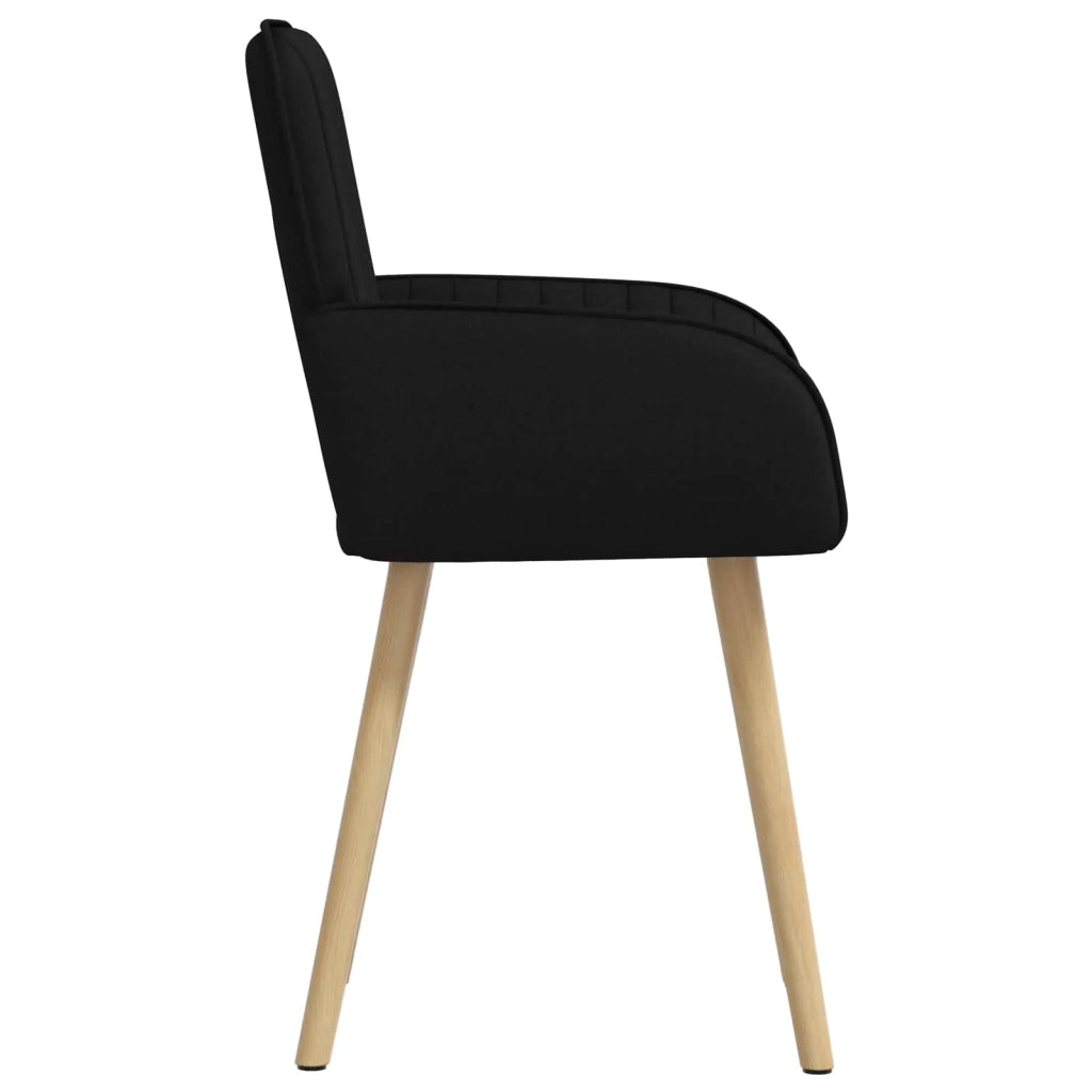 Sedie da pranzo 6 pz Tessuto Nero 56,5 x 50 x 87,5 cm 3428203