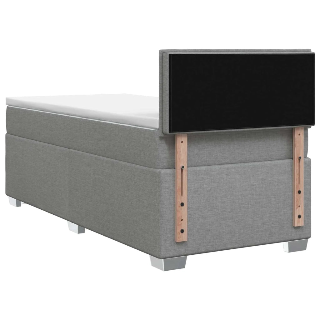 Letto box spring con materasso Grigio Chiaro 80 x 200 cm 3450355