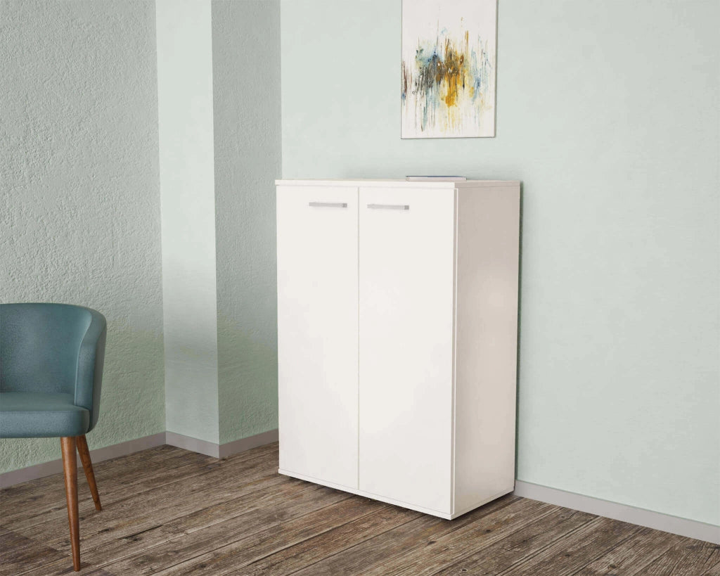 Armadietto da Bagno con 2 ante in Legno Composito cm 68x34x95 - COLBY