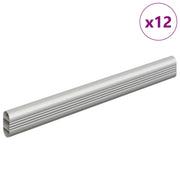 Asta per armadio 12 pz Argento 264 x 15 x 29 mm CFW3938053