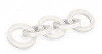 2x Decorazione Kandy catena 36,25x10x10h marmo bianco