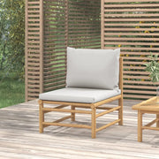 Divano Centrale da Giardino con Cuscini Grigio Chiaro BambÃ¹cod mxl 94676
