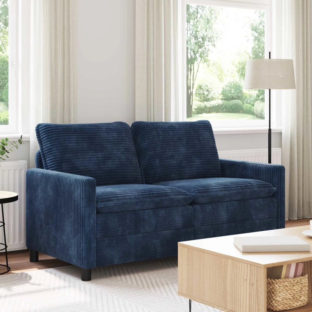 Divano | Divano da soggiorno | Sofa Blu navy 156 x 81 x 87,5 cm Poliestere