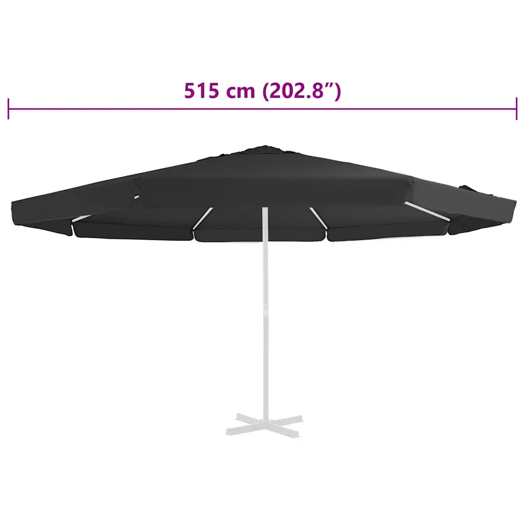 Telo di Ricambio per Tenda da Sole Nero 515 cm CFW9748410