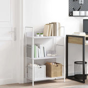 Scaffale Libri 3 Ripiani Bianco 60x27,6x90,5 Legno Multistrato 288220