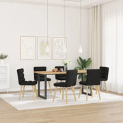 Sedie da Pranzo 6 pz Nere in Tessuto 3315665