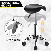 Sedia con ruota regolabile in altezza, nera, con ruota in pelle PU con ruote.