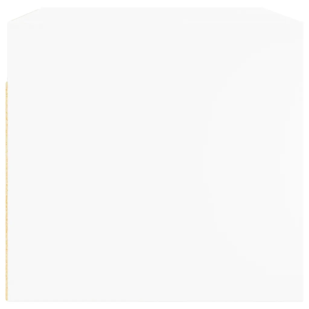 Armadietto a Muro | Mobile a Muro con Ante in Vetro Bianco 68,5x37x35 cm