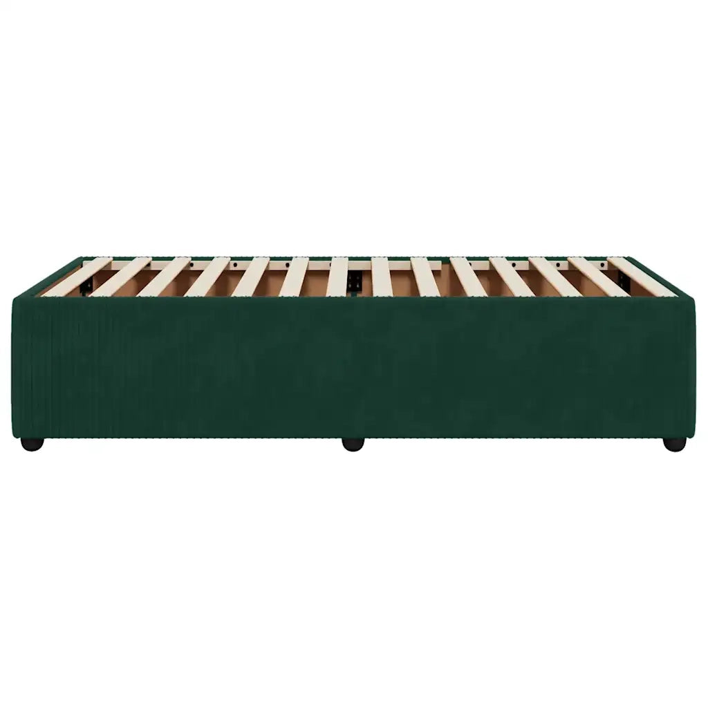 Giroletto senza Materasso Verde Scuro 90x190 cm in Velluto