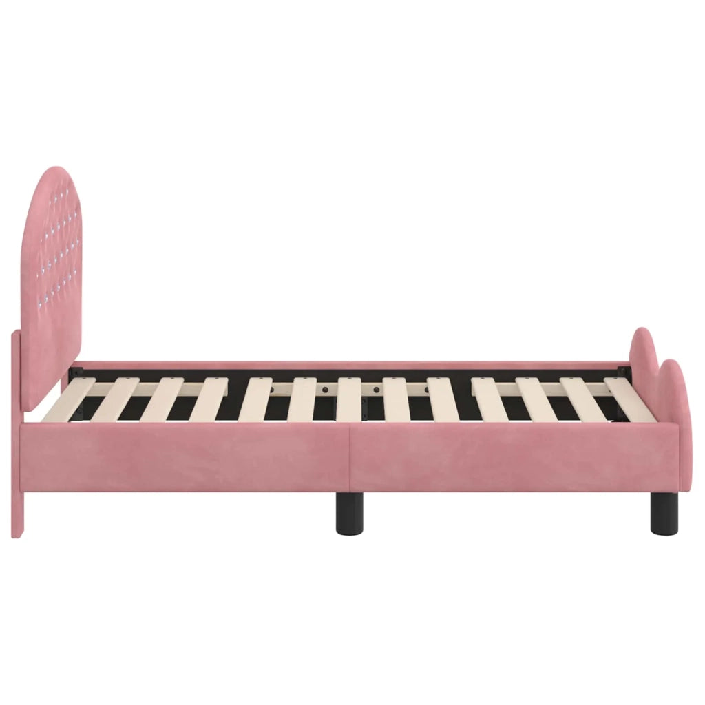 Struttura letto per bambini con testata Rosa 70 x 140 cm