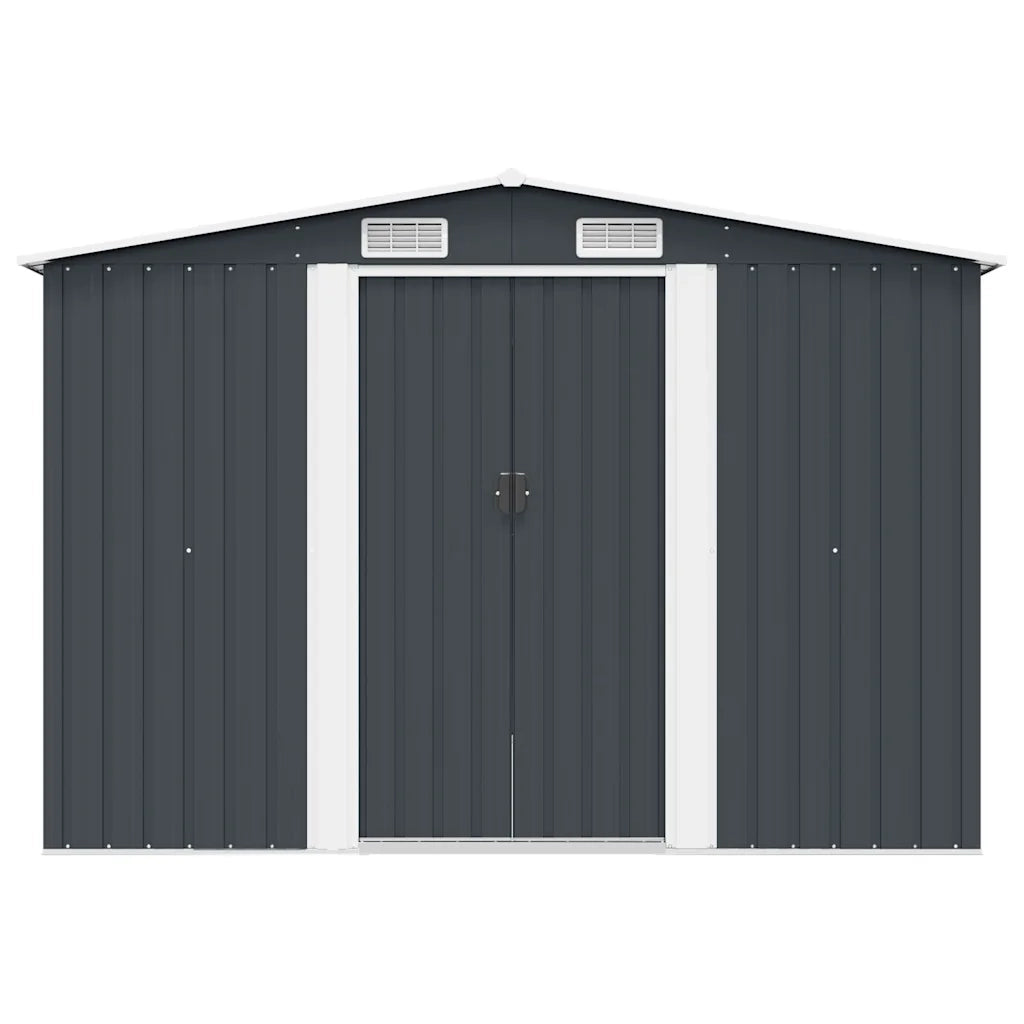 Casetta da Giardino 257x298x178 cm in Metallo Antracite 143342