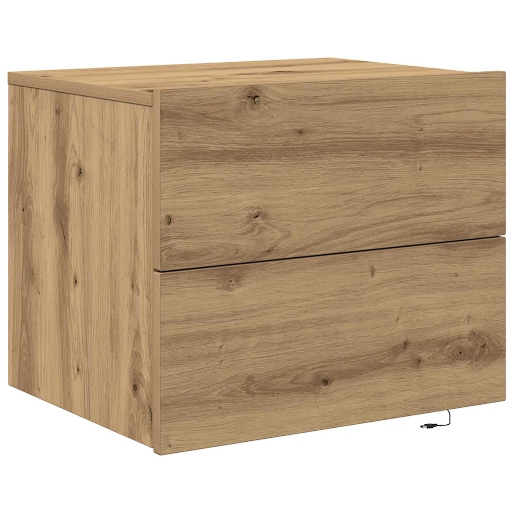 Armadio da Notte 2 pcs Rovere artigianale 50 x 39 x 41 cm 863075