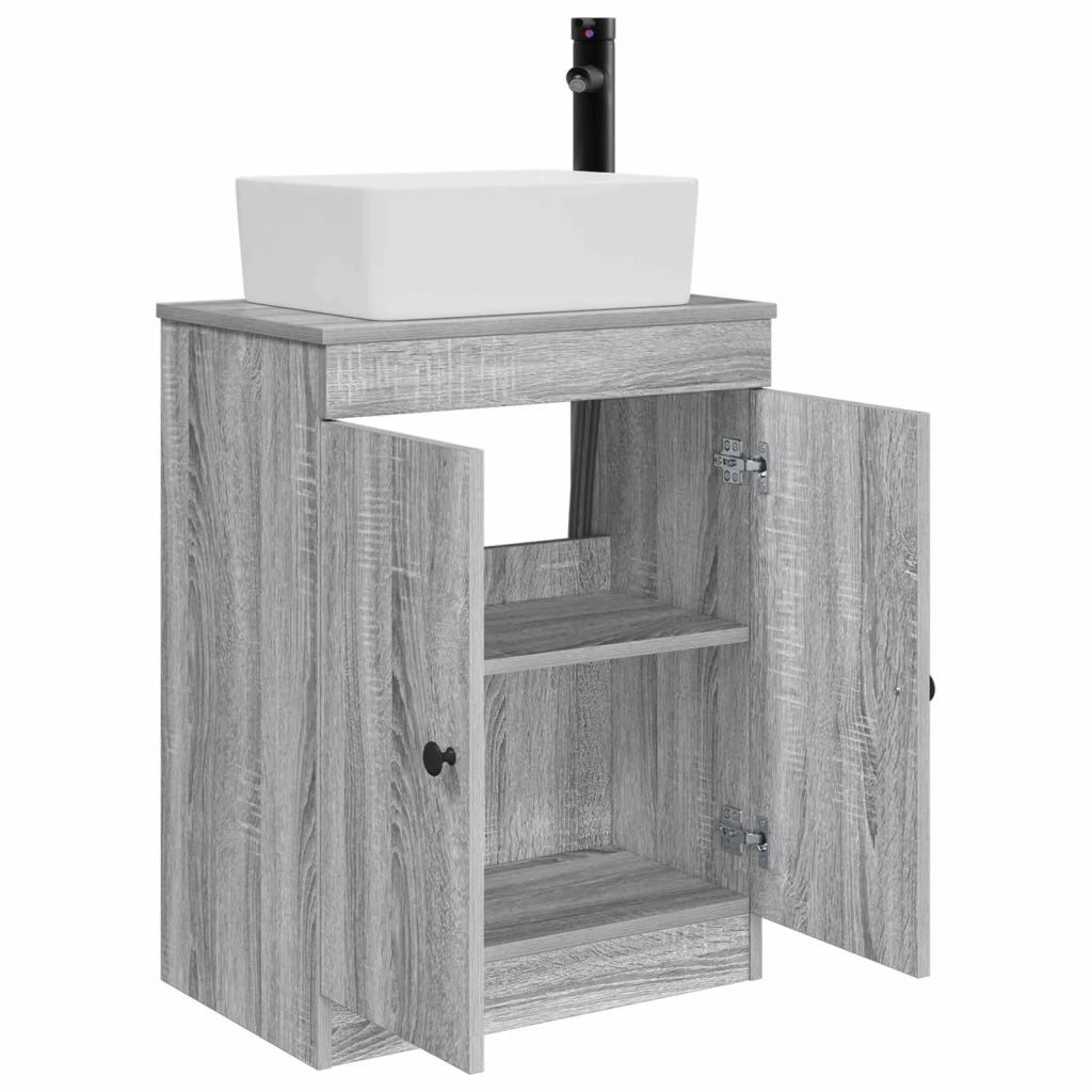 Mobile da bagno con lavabo Sonoma grigio 54 x 35 x 83 cm 890135