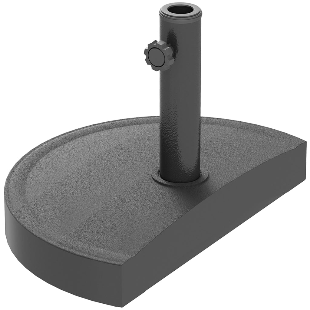 Base per Parasole 9 kg in Resina per Mastro 32, 38, 48 mm ¨C Zephmum ¨C Nero 49x31x33 cm