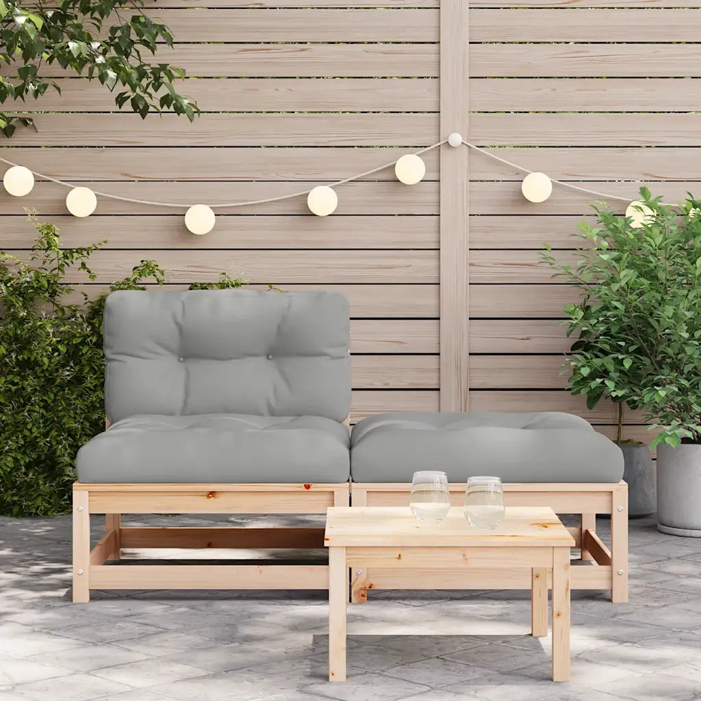 Divano da Giardino Senza Braccioli con Cuscini e Poggiapiedicod mxl 86500