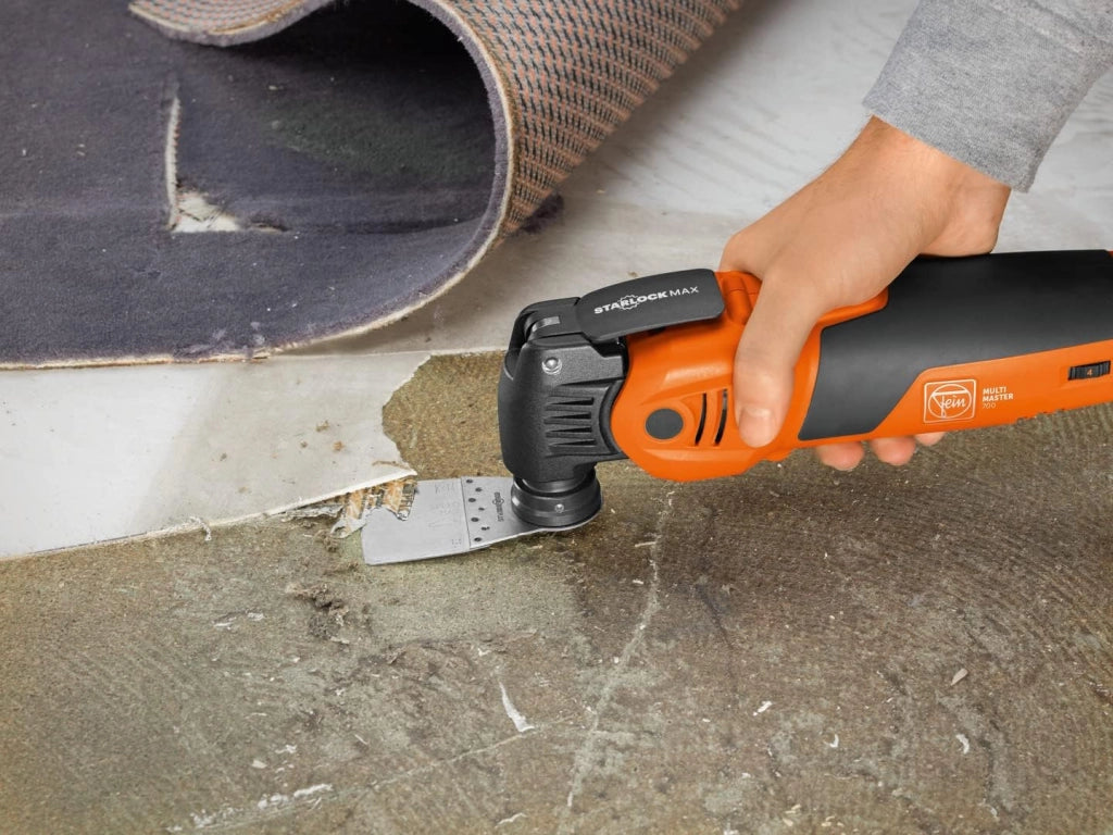 Multimaster MM 700 Max Basic, Utensile multifunzione lama bimetallica per legno, metallo e plastica, Motore FEIN da 450 W, Sistema antivibrazioni, Attacco StarlockMax, Sistema di serraggio rapido