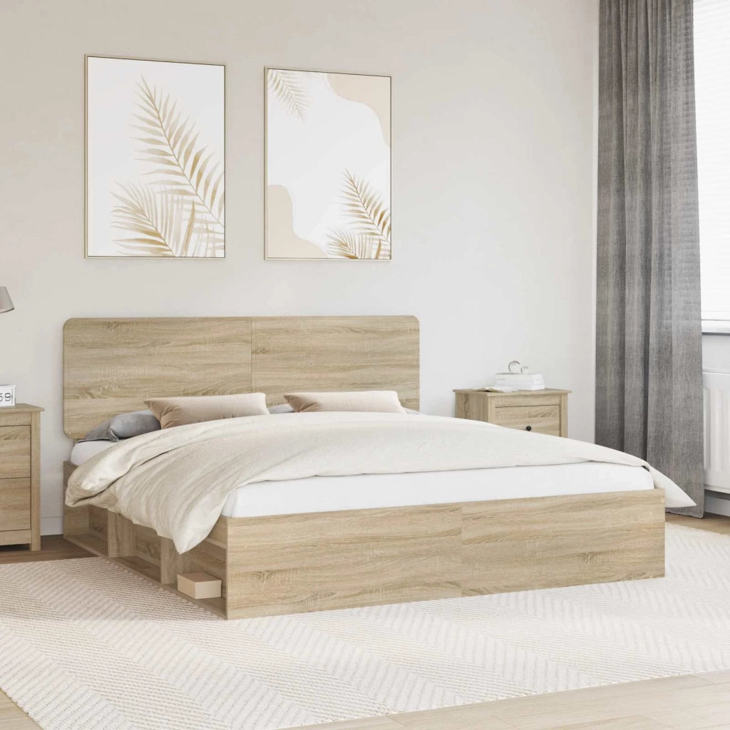 Struttura del letto Sonoma 200 x 200 cm Pino massello 3412445