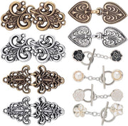Set di Clip per Vestiti Vintage - 6 Clip/4 Chiavi per Cardigan - Clip per Sciarpa Retro - Accessorio di Abbigliamento Femminile - Adatto per Vestiti Aperti - Clip per Sciarpa
