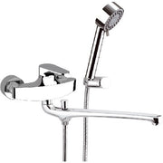 Rubinetto lavabo/vasca con canna fusa e deviatore, con kit doccia serie class line