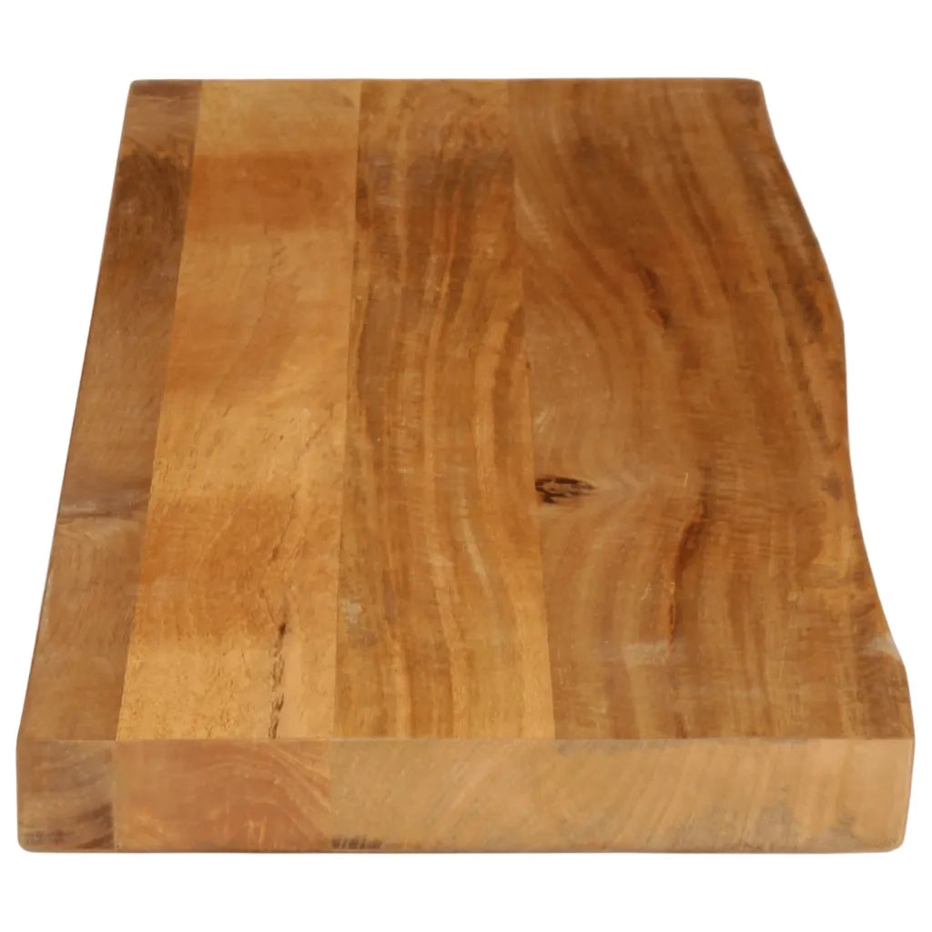 Piano Tavolo Bordi Vivi 110x40x3,8cm in Legno Massello di Mango 370589