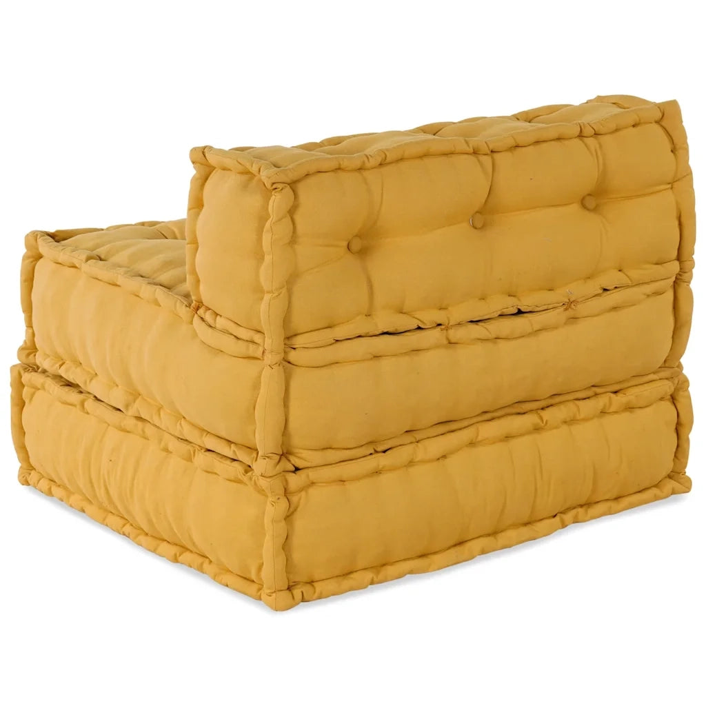 Divano Componibile Giallo 70x70x54 in Tessuto 4019038