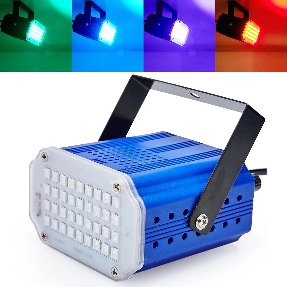 Trade Shop - Proiettore Faro Effetto Strobo Led Luce Bianca Controllo Musicale Regolabile -