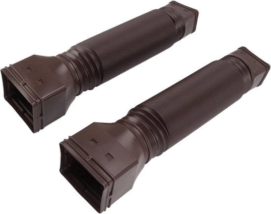 Estensione di scarico per tetto da 20 a 59 pollici - Estensione di scarico per tetto retrattile - Estensione di scarico per tetto in PVC - Marrone.