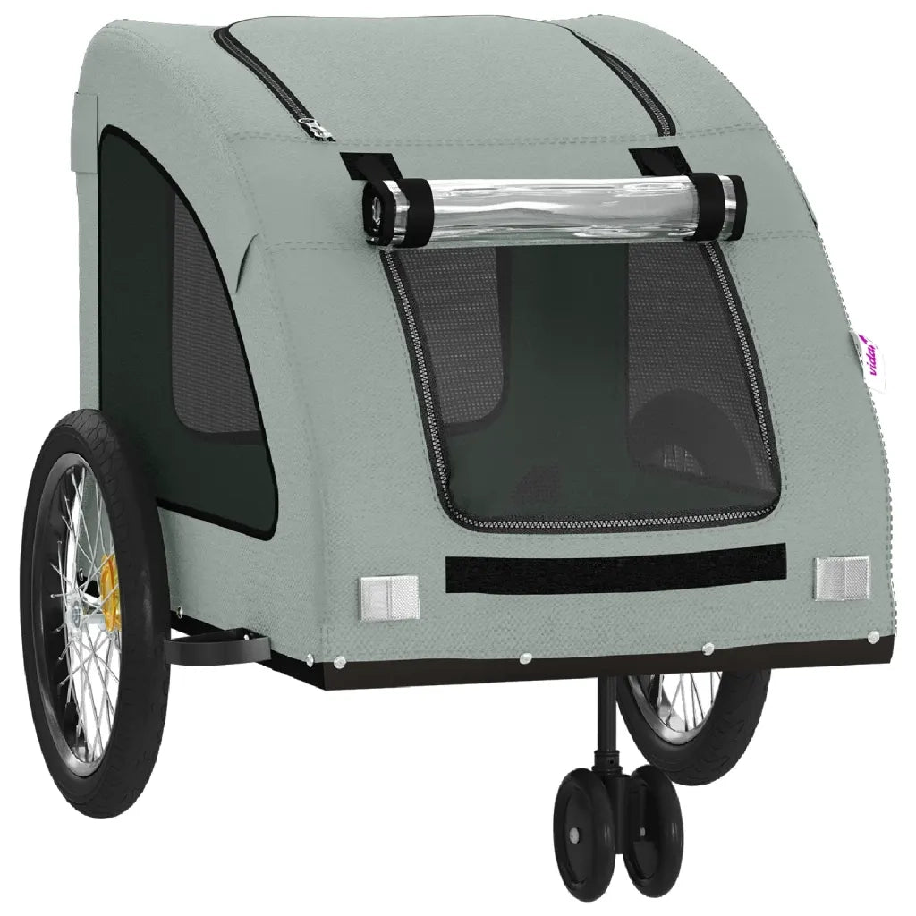 Rimorchio da Bici per Animali Grigio Oxford e Ferro CFW1960351