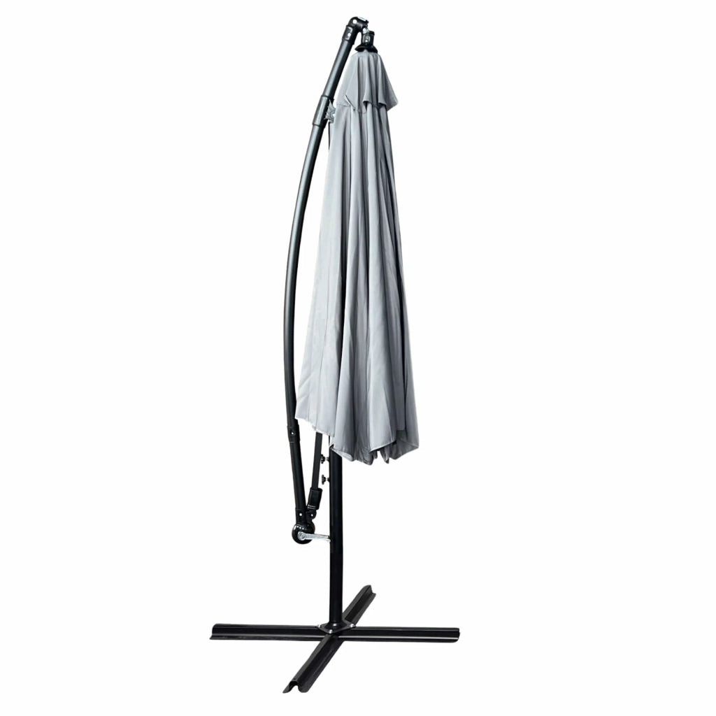 Ombrellone da giardino ASTER con protezione UV in colore grigio chiaro peso 12,1 kg dimensioni 300x300x45 cm