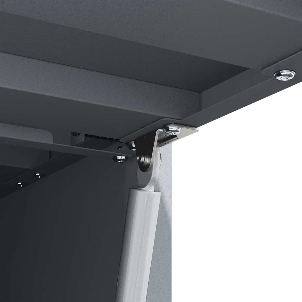 Elegante armadio da garage a parete moderno 90 x 33 x 35 cm per riporre oggetti in sicurezza in acciaio antracite 02_0052847