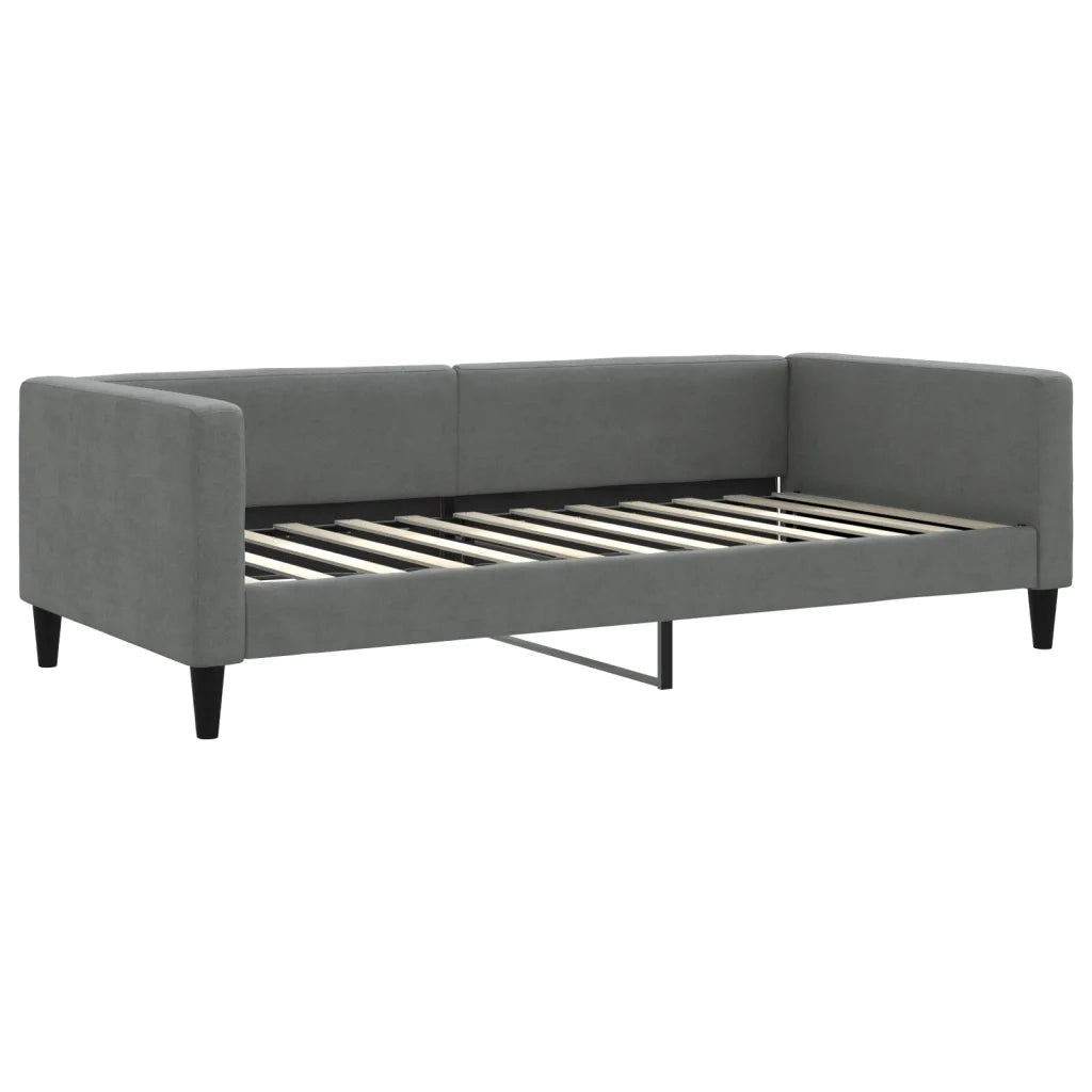 Divano Letto Estraibile Materassi Grigio Scuro 100x200 Tessuto 3196602